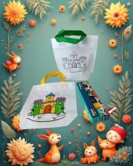 ÇOCUK TELA BOYAMA ÇANTA 1PAKET (25 AD.) FİYATI