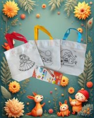 ÇOCUK TELA BOYAMA ÇANTA 1PAKET (25 AD.) FİYATI