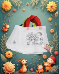 ÇOCUK TELA BOYAMA ÇANTA 1PAKET (25 AD.) FİYATI