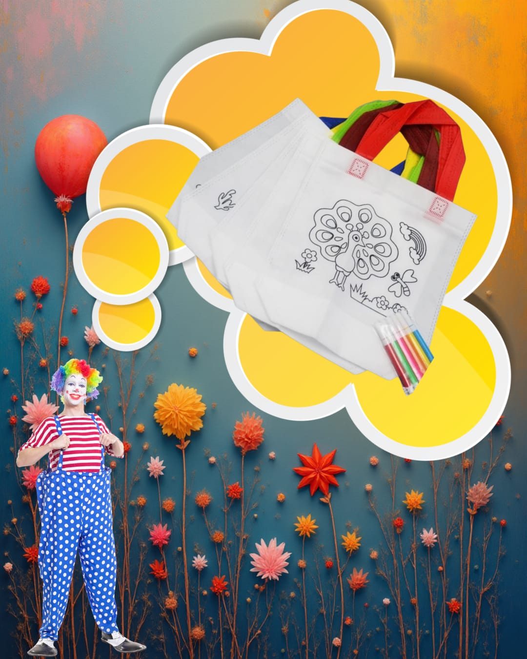 ÇOCUK TELA BOYAMA ÇANTA 1PAKET (25 AD.) FİYATI